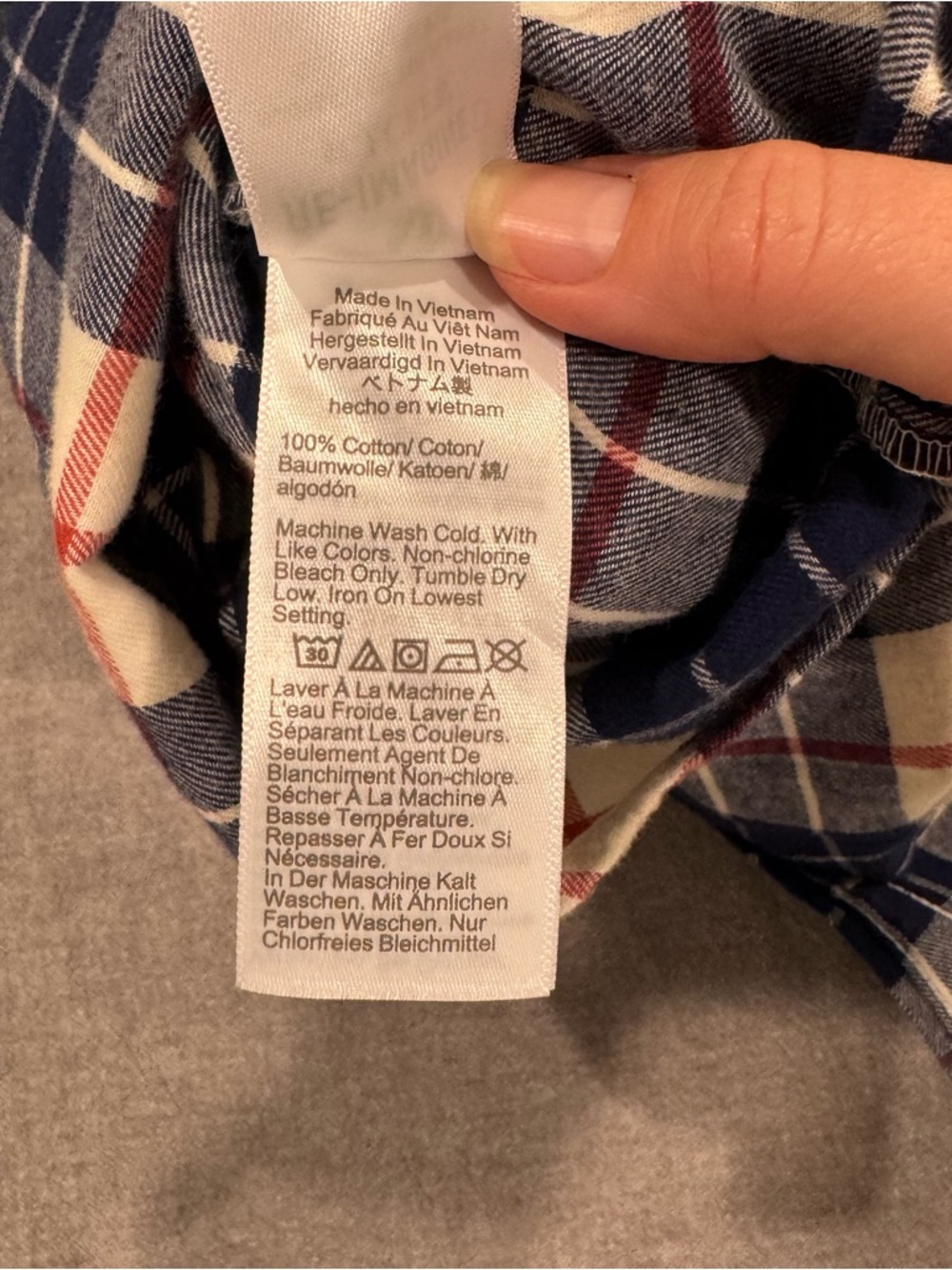 NWT J. Crew Women's Flannel button down shirt blue, white, and red Sz Small - Picture 9 of 10
